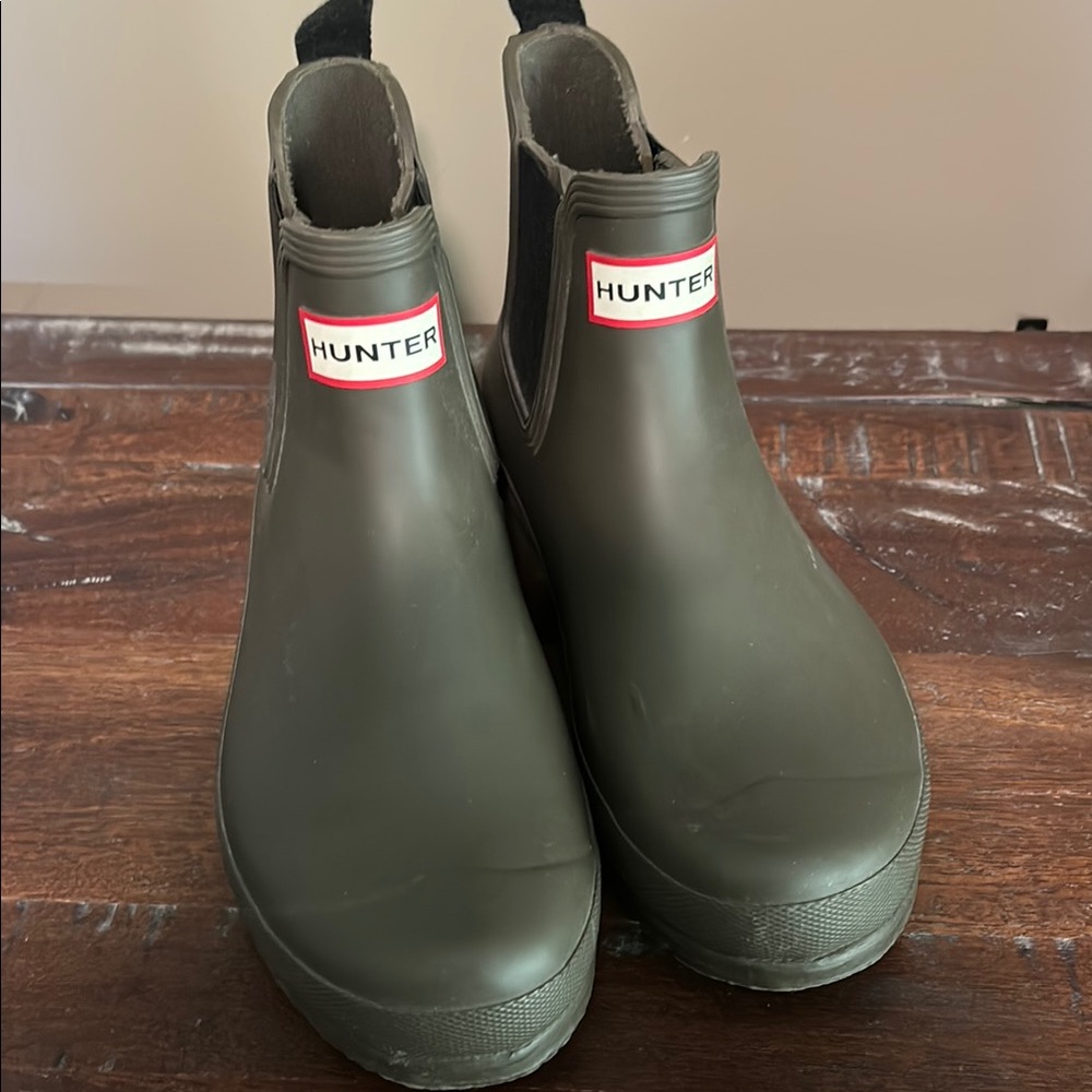 Hunter Green Ankle Boots